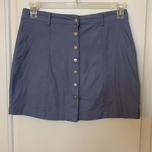 BLUE MINI SKIRT | BUTTONS | SIZE LARGE